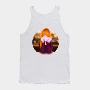 Girl on cafe Tank Top